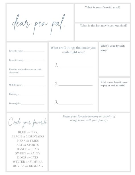 Truth And Co F R E E Kids Activity Printables Pen Pal Kit And Paint By