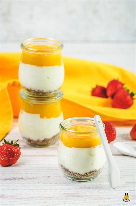 Sommerliches Mango Cheesecake Dessert Im Glas Backina