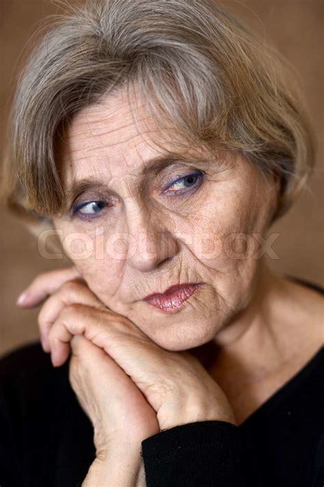 Portrait Of An Older Woman Stock Image Colourbox