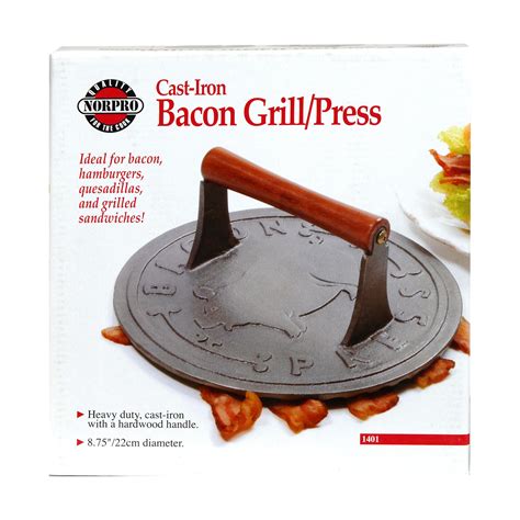 Cast Iron Bacon Grill Press Round