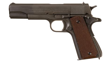 Wwii Us Colt Model 1911a1 Semi Automatic Pistol With Holster