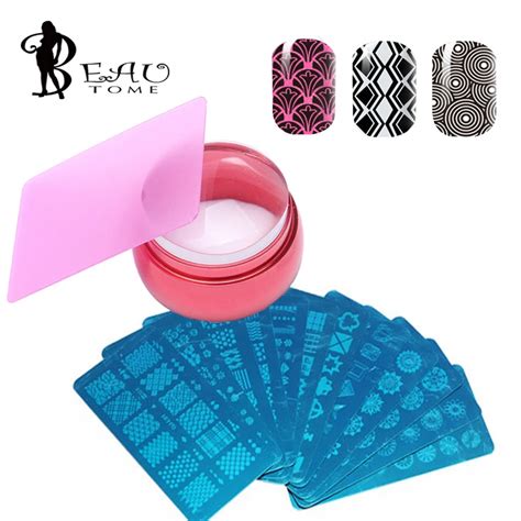 Buy 35cm Clear Jelly Nail Stamper Red Metal Chess