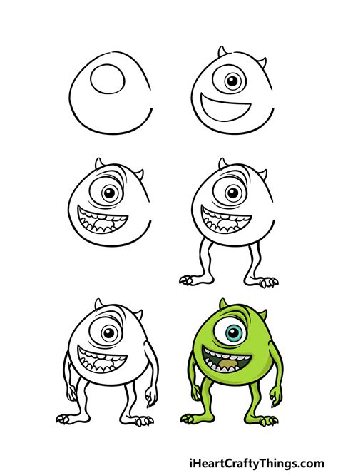 How To Draw Mike Wazowski Draw Central Monsters Ink D Vrogue Co