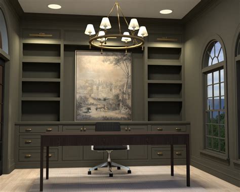 Home Office Renovation With Built In Cabinets Arched Manor
