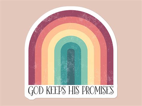 God Keeps His Promises Rainbow Sticker Promise Keeper Boho Etsy