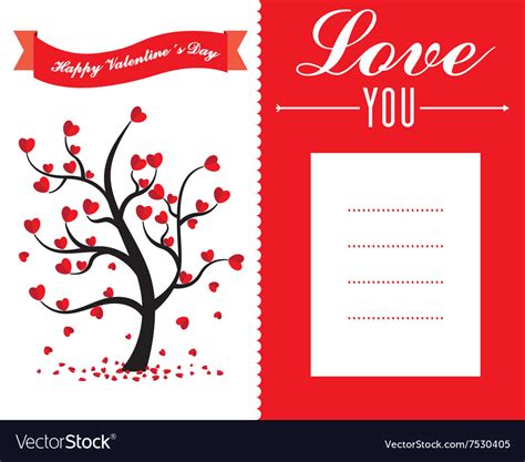 San Valentine Day Card Royalty Free Vector Image