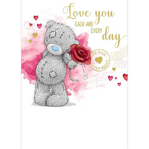 Love You Me To You Bear Valentines Day Card Vss01004 Me To You