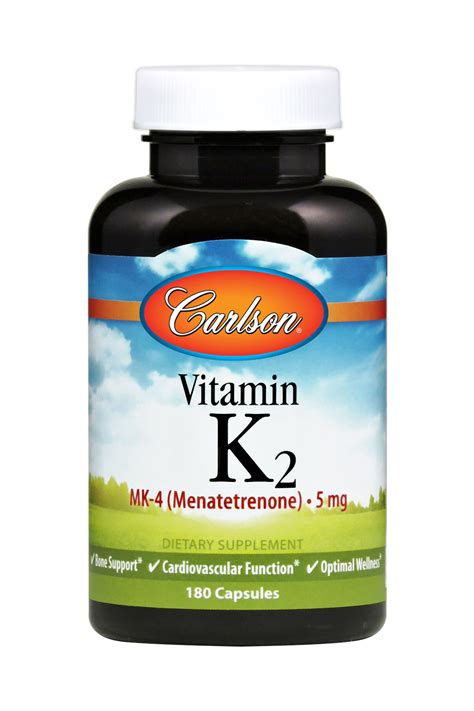 Maybe you would like to learn more about one of these? Carlson Vitamin K2 Capsules, 5 Mg, 180 Ct - Walmart.com ...