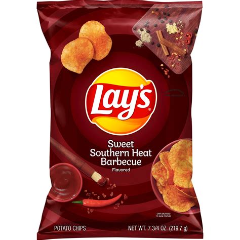 Lay S Potato Chips Sweet Southern Heat Barbecue Flavor 7 75 Oz Bag