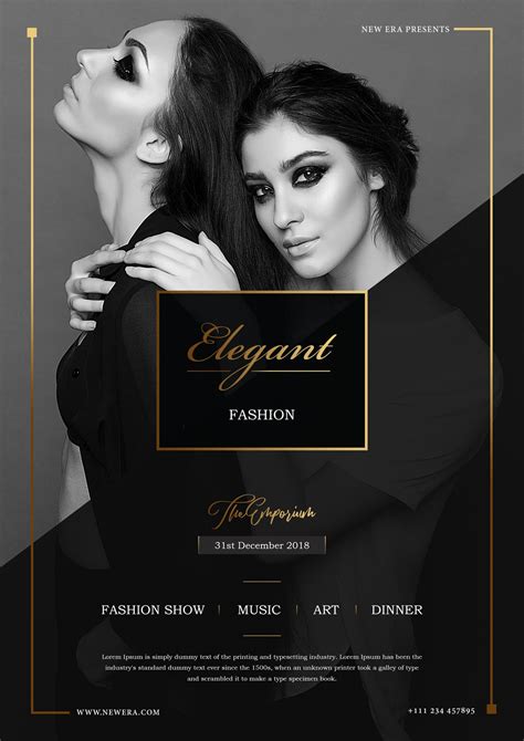 Free Elegant Fashion Flyer Template 600 Fashion Poster Design Flyer