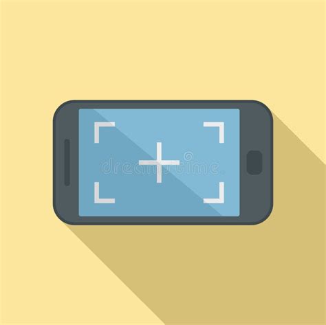 Phone Screen Recording Icon Flat Style Stock Vector Illustration Of