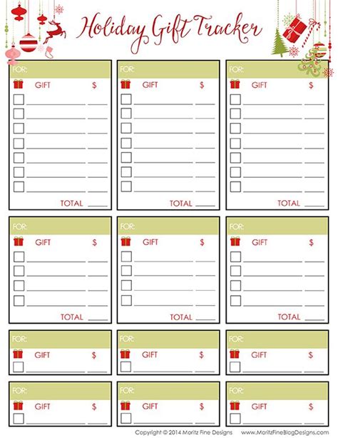 Holiday T Tracker Free Printable Included T Tracker Holiday