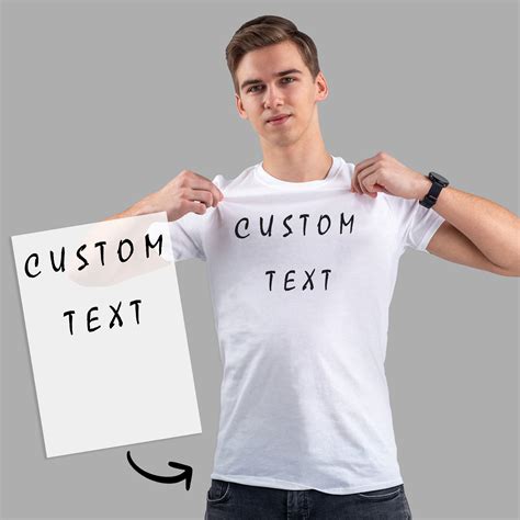 Custom Text Shirt Print Text T Shirt Custom T Shirt Custom Etsy