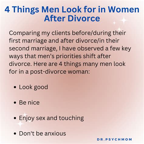 4 things men look for in women post divorce