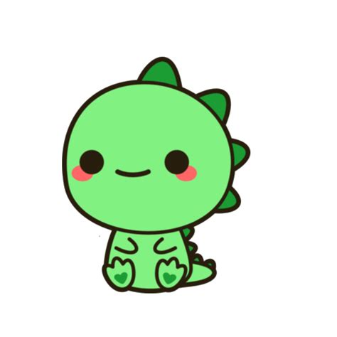 Babydinosaur Sticker Cute Green Kawaii Dinosaur Freeto