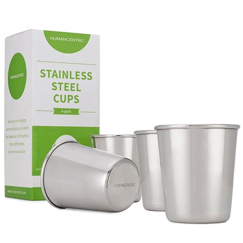 Stainless Steel Cups For Kids And Toddlers Set Of Four 8 Oz Bpa Free