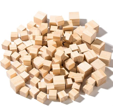 120 Pcs Wooden Cubes 2cm3cm Unfinished Wood Block Wood Etsy
