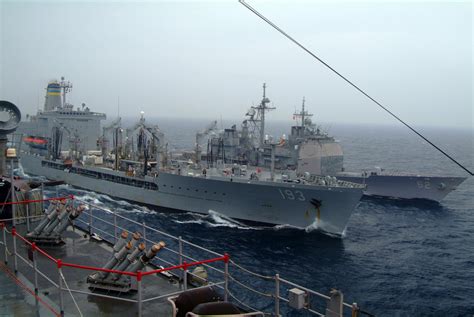 A View From Onboard The Us Navy Usn Dock Landing Ship Uss Harpers