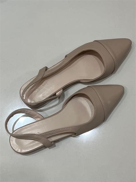 Aztrid Brielle Nude Sling Back Heels On Carousell