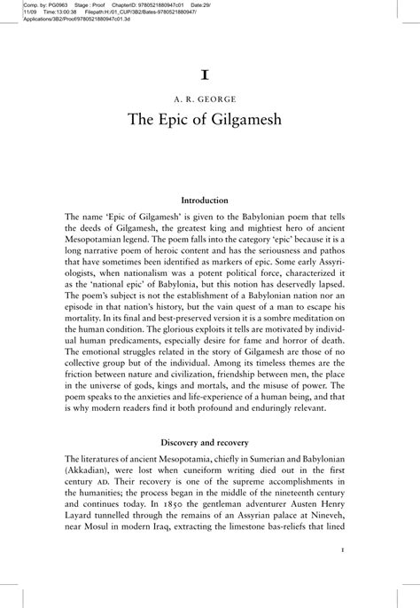 Pdf The Epic Of Gilgamesh