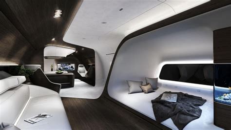 A Luxurious And Futuristic Private Jet Cabin By Lufthansa And Mercedes