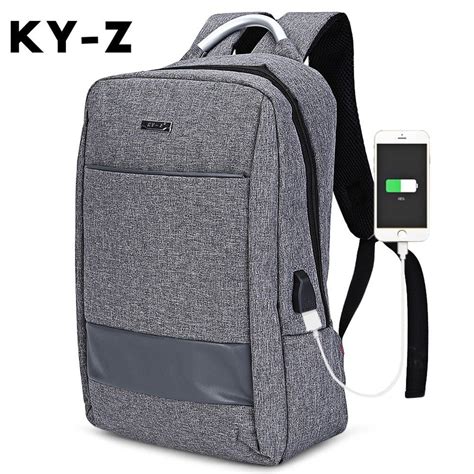 ky z usb charge port business backpack travel laptop bag gray 3831715412 best laptop