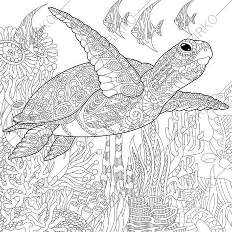 Check spelling or type a new query. Adult Coloring Page Sea Turtle. Zentangle Doodle Coloring