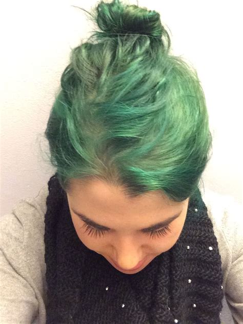 Green Hair Dip Dye Hair Green Hair Hair