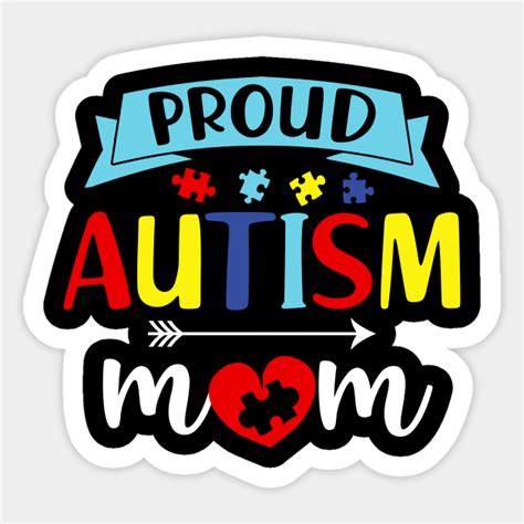 Proud Mom Autism Awareness Paper Stickers Labels And Tags