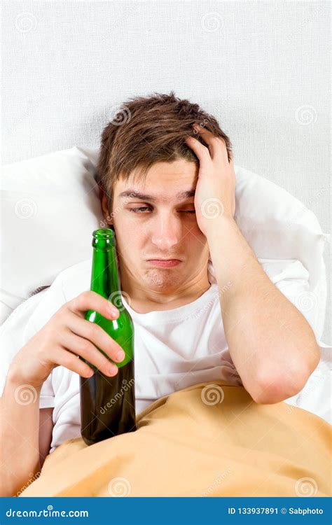 Sad Young Man With A Beer Stock Image Image Of Problem 133937891