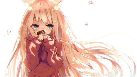 Download 1920x1080 Blonde Anime Girl Crying Tears Long