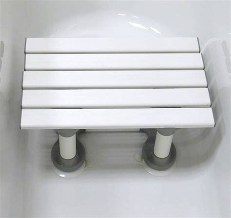 Slatted Bathseat Standard 5 Slats 8″ In White Sheen Mobility