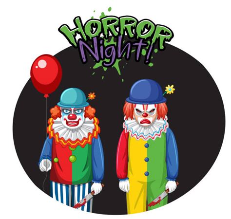 Scary Clowns Clip Art Illustrations Royalty Free Vector Graphics
