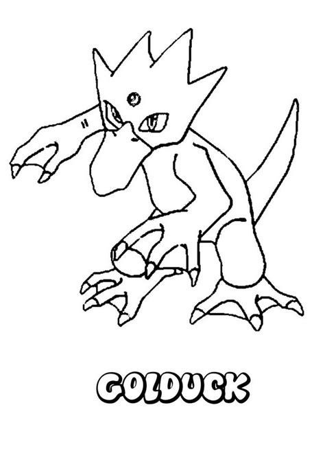 Their powers come from the habitat system of where they each live. WATER POKEMON coloring pages - Golduck | Pokemon coloring ...
