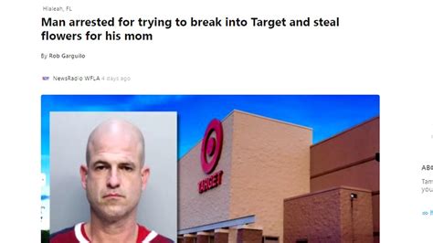 Florida Man arrested for trying to break into Target and steal flowers