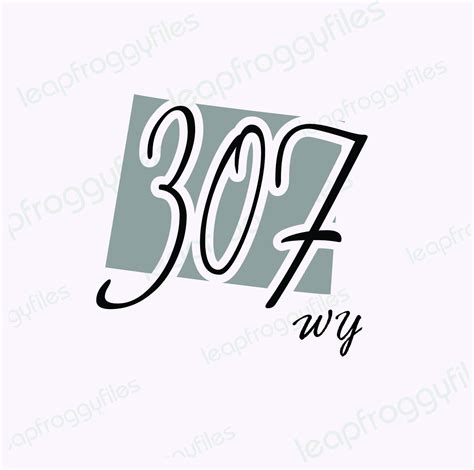 Wyoming Area Code 307 Area Code 307 Svg Filesvg Png Eps Dxfwyoming