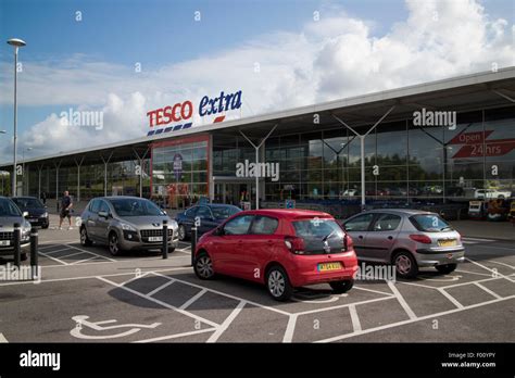 Car Parking Disabled Spots At Tesco Extra Superstore At St Helens Uk