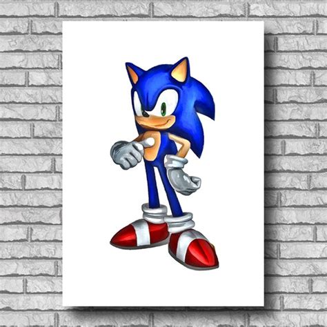 Sonic The Hedgehog Sonic Poster Sonic Print By Wolfrabbitstudio