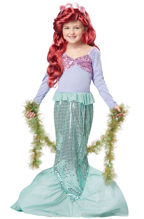Girl Little Mermaid Kids Ariel Halloween Costume Outfit Ebay