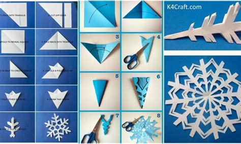 How To Make Easy Paper Snowflakes Step By Step Tutorials Kids Art