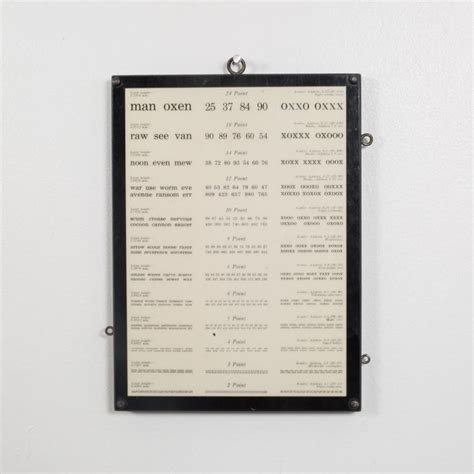 Antique Lacquered Near Vision Eye Test Chart Circa 1935 At 1stdibs