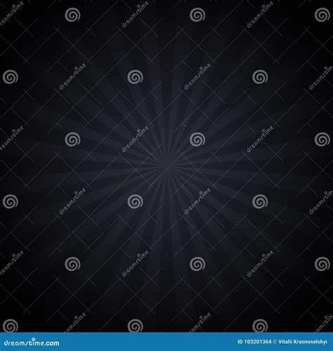 Retro Black Grey Background Sunrays Vector Illustration Stock Vector