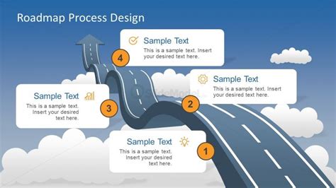 4 Step Roadmap To Success Metaphor Slide Slidemodel