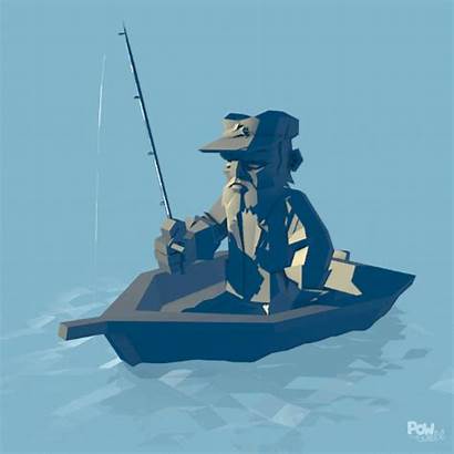 Patience Animation Fisherman Fishing Animated Adjective Gifs