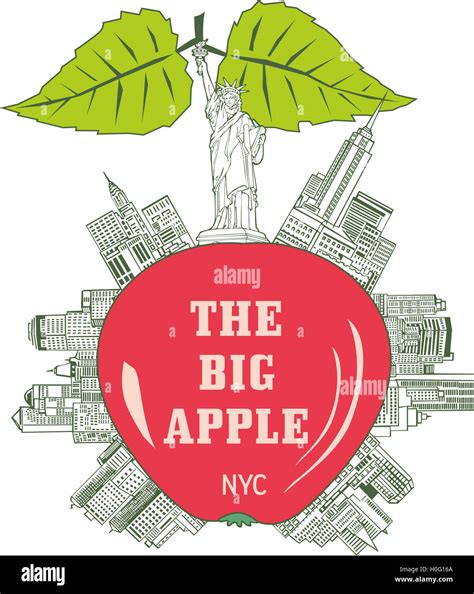 La Big Apple New York City L emblème générique de New York comme