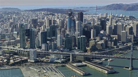 Aerial View Of Urban Waterfront San Francisco California United