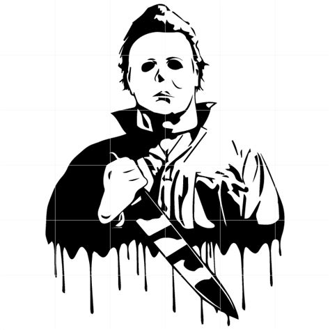 Mike Myers With Knife Svg Halloween Svg In Michael Myers