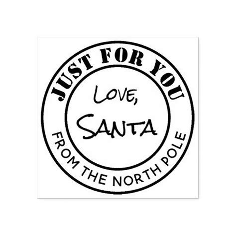 Santa Signature Rubber Stamp North Pole Mail T Zazzle Christmas