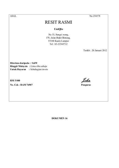 Tax invoice (300515) for later. Contoh Invois Bayaran - Contoh Siar