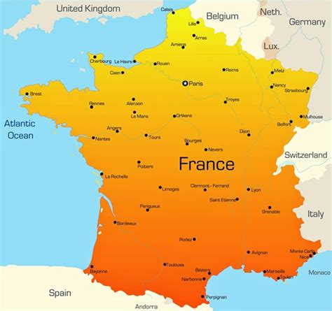 Map Of France With Cities Photos Cantik